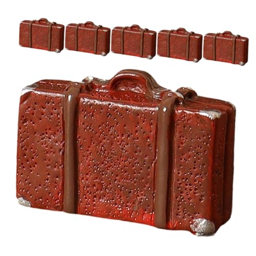 KONTONTY 6 Stück Koffer Requisiten Reisen realistisch Puppe Mini-Gepäck-Partygeschenk winziger Koffer Reisespielzeug Mini-Koffer für Partyartikel Spielzeugkoffer Harz Brown KONTONTY 6 Stück Koffer Requisiten Reisen realistisch Puppe Mini-Gepäck-Partygeschenk winziger Koffer Reisespielzeug Mini-Koffer für Partyartikel Spielzeugkoffer Harz Brown von KONTONTY