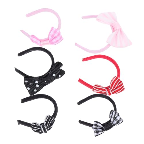KONTONTY 6 Stück Mini Bowknot Haarschmuck für Puppen für DIY Projekte Puppenhaus Zubehör und Partydekorationen von KONTONTY
