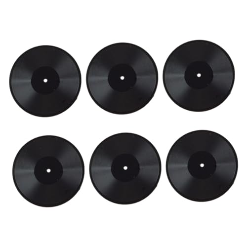 KONTONTY 6pcs Miniatur Rekord Modell Vinyl Aufzeichnungen Für Mini Tragen Beständig Spielzeug von KONTONTY