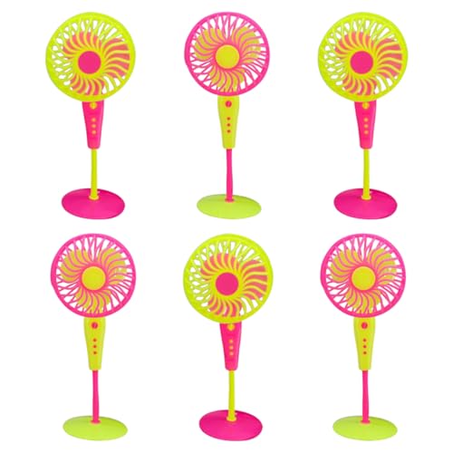 KONTONTY 6 Stück Miniatur Fan Simulierter Standventilator für Puppenhaus Dekoration Robustes Plastik Kreatives Lernspielzeug für Farben Zufällig Zufällige Farbe KONTONTY 6 Stück Miniatur Fan Simulierter Standventilator für Puppenhaus Dekoration Robustes Plastik Kreatives Lernspielzeug für Farben Zufällig Zufällige Farbe von KONTONTY