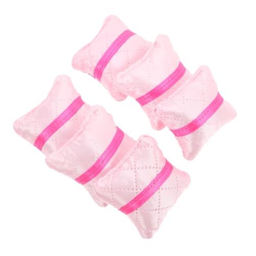 KONTONTY 6 Stück Miniatur -simuliertes Sofa -Kissen Puppe Dekokissen Miniatur-puppenstubenmöbel Puppenhaus-Ornamente Puppenhaus-miniaturkissen Puppenhausmöbel Mini-Kissen Plastik Rosa von KONTONTY