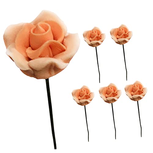 KONTONTY 6 Stück Miniature Blumenmodell Teiliges Dekorationsblumen für Puppenhaus und DIY Projekte Lebensnahe Kunstblumen für Miniaturlandschaften und Garten Deko Leicht und Praktisch aus von KONTONTY