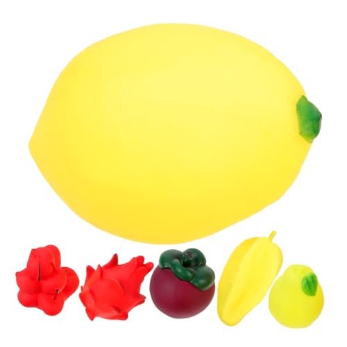 KONTONTY 6 Stück Pool Toys for für Toys for - Toys babybrause Druckentlastungsspielzeug für Erwachsene Dehnbare sensorische Frucht Vinyl von KONTONTY