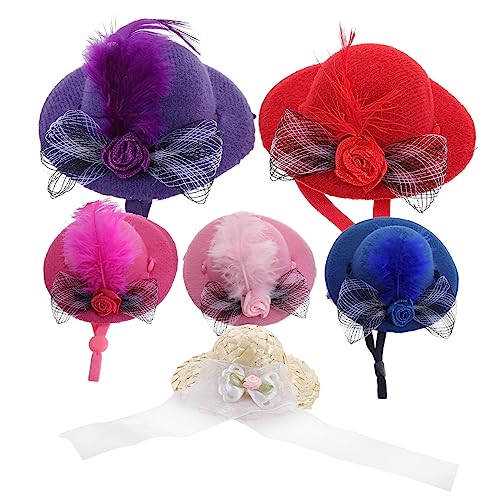 KONTONTY 6 Stück Puppen Anziehprinzessin Haar Accessoire Netz Blumenhut Haustierhut Geburtstags Kinderhüte Mädchen Und Partypuppe Mini Formelle Hüte Anziehpuppe Miniatur Mädchen KONTONTY 6 Stück Puppen Anziehprinzessin Haar Accessoire Netz Blumenhut Haustierhut Geburtstags Kinderhüte Mädchen Und Partypuppe Mini Formelle Hüte Anziehpuppe Miniatur Mädchen von KONTONTY