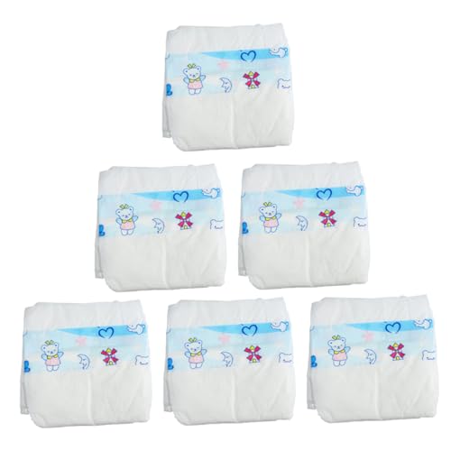 KONTONTY 6 Stück Puppenwindeln für Rollenspiele Puppenzubehör für 18 Zoll Puppen Leichtes und Kompaktes Design zum Ankleiden und Spielen Geschenkidee für Kinder von KONTONTY