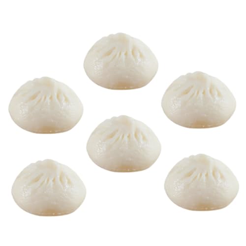 KONTONTY 6 Stück Simulierte Brötchen Künstliches Dampfbrötchen Lebensechtes Dampfbrötchen Simulation Gedämpftes Gefülltes Brötchen Simulationsfutter Dampfbrötchen-Modell Weiß PVC KONTONTY 6 Stück Simulierte Brötchen Künstliches Dampfbrötchen Lebensechtes Dampfbrötchen Simulation Gedämpftes Gefülltes Brötchen Simulationsfutter Dampfbrötchen-Modell Weiß PVC von KONTONTY