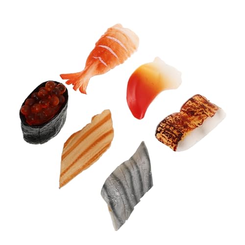 Mini-Sushi-Modell-Set Mit 6 Teilen Realistisches Simulations-Sushi-Modell Künstliches Japanisches Essen Dekoration Für Küche Oder Spielzeug von KONTONTY