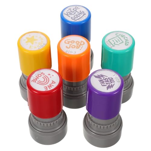KONTONTY 6 Stück Teiliges Bunte Lehrerstempel für Hausaufgabenbelohnung Motivierende Stempel mit Klarer Rückmeldung Fördert Lernfreude und Selbstvertrauen im Klassenzimmer KONTONTY 6 Stück Teiliges Bunte Lehrerstempel für Hausaufgabenbelohnung Motivierende Stempel mit Klarer Rückmeldung Fördert Lernfreude und Selbstvertrauen im Klassenzimmer von KONTONTY