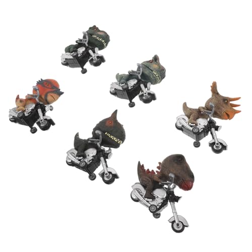 KONTONTY 6 Stück Teiliges Dinosaurier Rückziehauto Set Batteriefreie Trägheits-spielzeuge mit Realistischen Details Robustes für Fördert Spielerisches Lernen und Familienzeit von KONTONTY