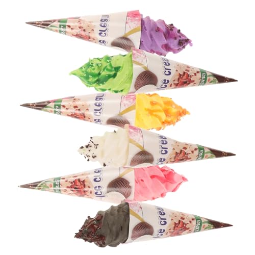 KONTONTY 6 Stück Teiliges Künstlicher Eistüten Magnete Realistische Deko für Kühlschrank als Sommer Deko oder Souvenir für Kinderküchen und Kreative Anlässe KONTONTY 6 Stück Teiliges Künstlicher Eistüten Magnete Realistische Deko für Kühlschrank als Sommer Deko oder Souvenir für Kinderküchen und Kreative Anlässe von KONTONTY