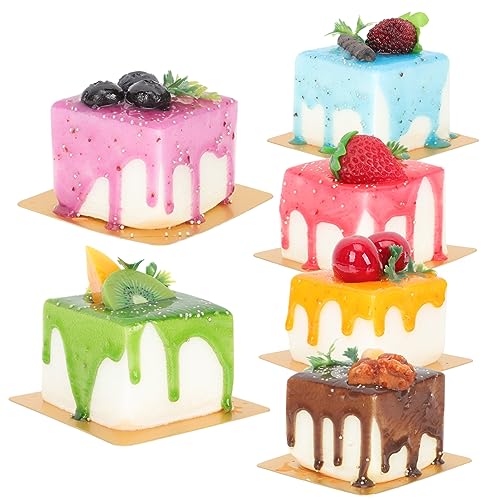 KONTONTY Künstliche Kuchen Modelle 6 Stück Realistisches Spielessen Magnetische Kühlschrankmagneten für Dekoration und Fotografie Künstliches Dessert für Küche Festivals und Schaufenster KONTONTY Künstliche Kuchen Modelle 6 Stück Realistisches Spielessen Magnetische Kühlschrankmagneten für Dekoration und Fotografie Künstliches Dessert für Küche Festivals und Schaufenster von KONTONTY
