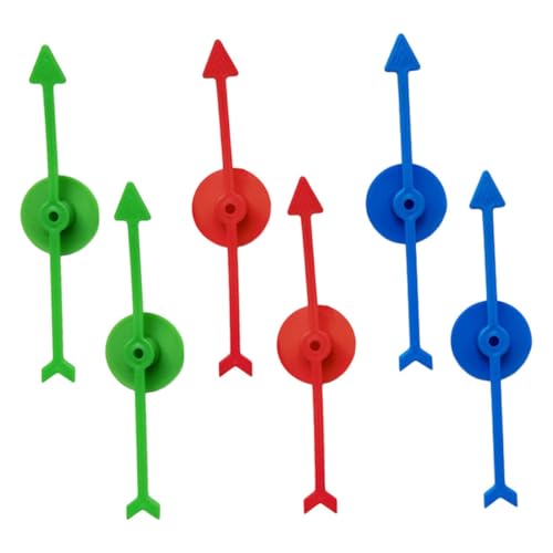 KONTONTY 6 Stück Teiliges Kunststoff Pfeile Spielzeiger in Farben Leicht Drehbar und Vielseitig für Brettspiele DIY Unterricht Party Game Props Praktische Drehpfeile für Interaktives Spiel von KONTONTY