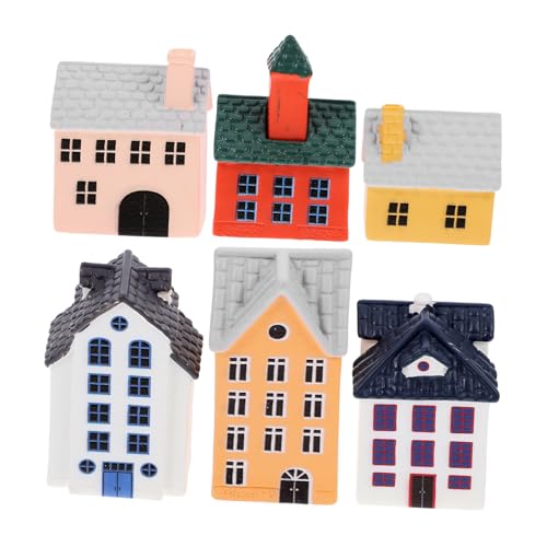 KONTONTY 6 Stück Teiliges Miniaturhaus aus Resin Europäisches Design für Garten und Terrariumdekoration für Mikro Landschaften und Pflanzgefäße KONTONTY 6 Stück Teiliges Miniaturhaus aus Resin Europäisches Design für Garten und Terrariumdekoration für Mikro Landschaften und Pflanzgefäße von KONTONTY