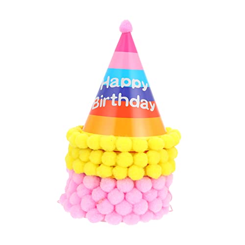 KONTONTY 6 Stück Teiliges Partyhüte mit Farbigen Plüschbällen Geburtstagskegel Hüte aus Papier für Erwachsene und Leichter Bequemer Geburtstagshut für Party Shower Fotorequisiten und KONTONTY 6 Stück Teiliges Partyhüte mit Farbigen Plüschbällen Geburtstagskegel Hüte aus Papier für Erwachsene und Leichter Bequemer Geburtstagshut für Party Shower Fotorequisiten und von KONTONTY
