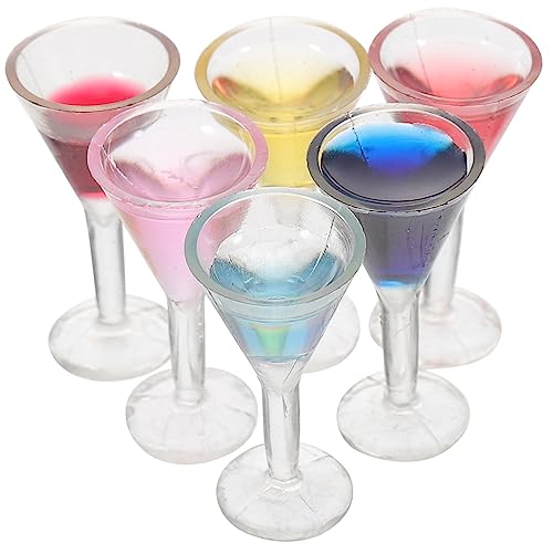 KONTONTY 6 Stück Weingläser Puppenhaus Zubehör Dekorative Cocktailgläser für Realistische Miniature für DIY Landschaften und Spielzeugdekoration Mini Gläser für Kreative Projekte KONTONTY 6 Stück Weingläser Puppenhaus Zubehör Dekorative Cocktailgläser für Realistische Miniature für DIY Landschaften und Spielzeugdekoration Mini Gläser für Kreative Projekte von KONTONTY