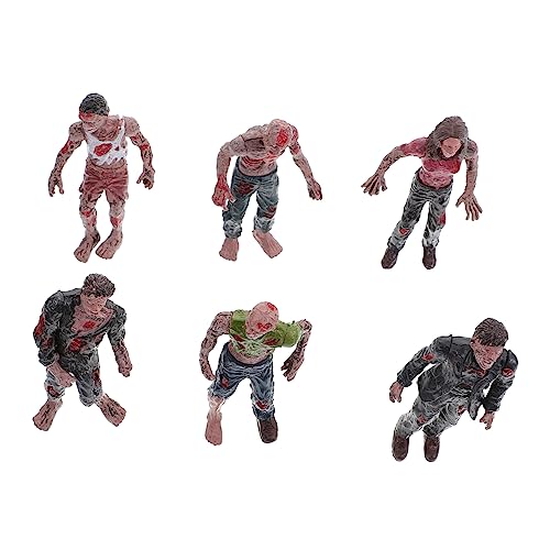 KONTONTY 6 Stück Zombie-Puppen Modell Halloween Halloween Decoration Horror Dekoration Zombie Gruselige Miniaturen Zombie- für Zombies Plastik von KONTONTY