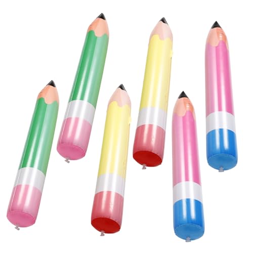 KONTONTY 6 Stück aufblasbarer Bleistift Aufblasbarer Schulbedarf Aufblasbare Bleistiftdekorationen Zurück zum Schuldekor Zurück in Schulfoto -Requisiten Jumbo-Ballons PVC KONTONTY 6 Stück aufblasbarer Bleistift Aufblasbarer Schulbedarf Aufblasbare Bleistiftdekorationen Zurück zum Schuldekor Zurück in Schulfoto -Requisiten Jumbo-Ballons PVC von KONTONTY