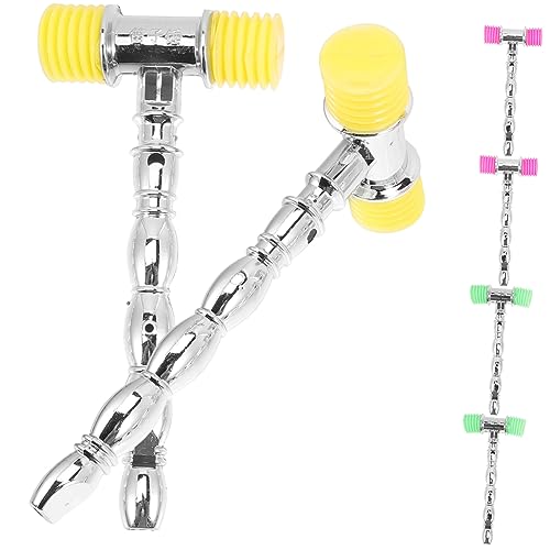 KONTONTY 6 Stück jubelndes Party kinderparty Trommel für Toys trommeln Partygeschenk Mini-Hammer- Plastik Silver von KONTONTY