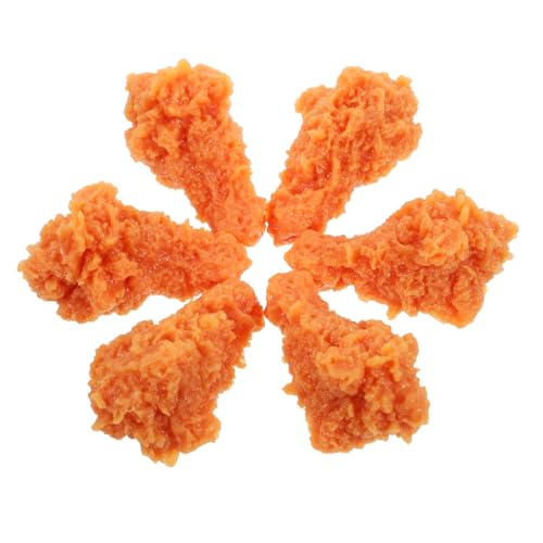 KONTONTY 6 Stücke PVC Realistische Hähnchenschenkel Gebratenes Huhn Modell Simulierte Lebensmittel Decor Gefälschte Hähnchenschenkel von KONTONTY