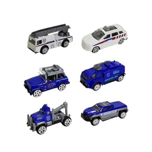 KONTONTY 6 Teiliges Set Legierungsauto Polizeiauto Spielzeugautos Polizeiauto Für Jungen Kinderspielzeug Kinderauto Trägheitsauto Lernspielzeug Frühlernspielzeug Mini KONTONTY 6 Teiliges Set Legierungsauto Polizeiauto Spielzeugautos Polizeiauto Für Jungen Kinderspielzeug Kinderauto Trägheitsauto Lernspielzeug Frühlernspielzeug Mini von KONTONTY