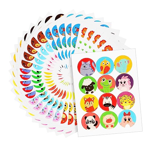 KONTONTY 60 Blatt Runde Cartoon Tier Sticker Selbstklebend Starke Haftung Bunte Belohnungsaufkleber für Bastelarbeiten Geschenkverpackungen Lehrer und Grundschule KONTONTY 60 Blatt Runde Cartoon Tier Sticker Selbstklebend Starke Haftung Bunte Belohnungsaufkleber für Bastelarbeiten Geschenkverpackungen Lehrer und Grundschule von KONTONTY