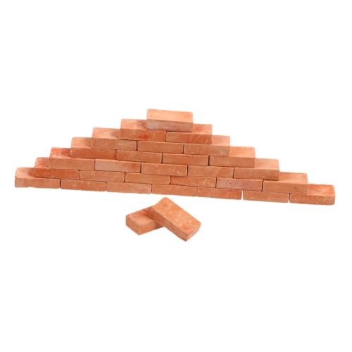 KONTONTY 60 Stück Maßstab Rote Tonziegel für DIY Sandtisch Modellbau Puppenhaus Mikro Landschaft Garten Dekoration KONTONTY 60 Stück Maßstab Rote Tonziegel für DIY Sandtisch Modellbau Puppenhaus Mikro Landschaft Garten Dekoration von KONTONTY