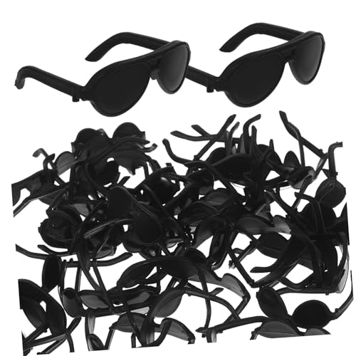 KONTONTY 60 Stücke Mini Puppe Schwarze Puppe Gläsern Requisiten Puppe Kostüm von KONTONTY