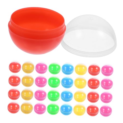 KONTONTY 60pcs Füllbare Plastikkapseln Verkaufsautomaten Kapseln Party Bevorzugt Kleine Runde Kugeln Leere Spielzeugkapseln Wiederverwendbare Behälter Für Klassenzimmerbelohnungen von KONTONTY