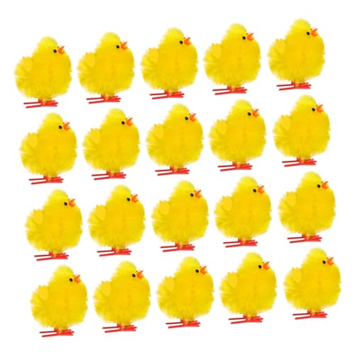 KONTONTY Flauschiges Osterküken-spielzeug 60 Stück -mini-küken- Osterküken Stofftier-dekoration von KONTONTY