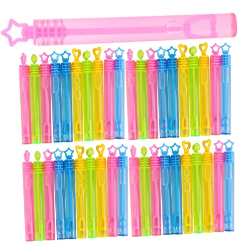 KONTONTY 64 Stück Blasenstock Tragbare Blasenmacher Blasen Machende Zauberstäbe Blasen Blasende Zauberstäbe Kinderspielzeug Partygeschenk Lustige Seifenblasenmacher Blase Zauberstab Plastik von KONTONTY