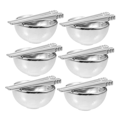 KONTONTY 6Sätze Miniaturszenespielzeug Mini Schalen Und Essstäbchen Für Puppenhäuser Hochwertiges Zubehör Für DIY Mini Accessoires Für Kreative Spielwelten Und Modellbau von KONTONTY