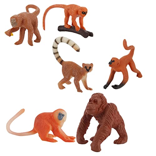 KONTONTY 6St Affenmodell lustige Tiermodelle Affenfiguren Simulation Affendekore Gorilla-Figur für kinderspielzeug für Tiermodelle Kindertierspielzeug Plastik KONTONTY 6St Affenmodell lustige Tiermodelle Affenfiguren Simulation Affendekore Gorilla-Figur für kinderspielzeug für Tiermodelle Kindertierspielzeug Plastik von KONTONTY