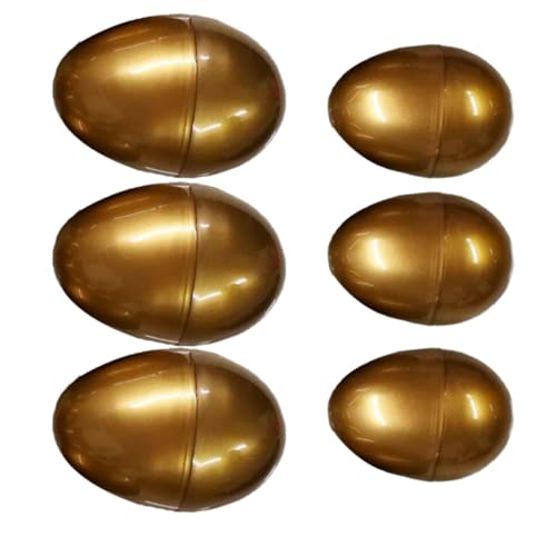 KONTONTY 6 Stücke Leere Ostern Kreative Paket Spielzeug Goldene Eierschale Design Kinder Ostern Dekorationen Fillable Ostern Eier Spielzeug von KONTONTY