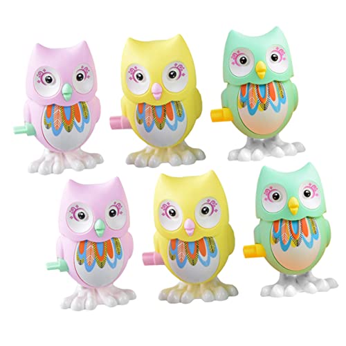KONTONTY 6St Eule Eulen-Uhrwerkmodelle Eulen-Uhrwerk- springende Eule interaktives kinderspielzeug Fun Toy Eulenspielzeug für Uhrwerk Plastik von KONTONTY
