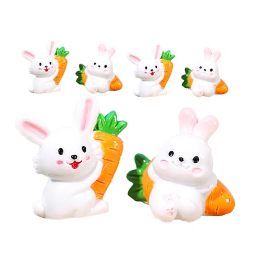 KONTONTY 6St Kreatives weißes Kaninchen Plüschtiere Hase Frosch Kaninchen Figur Tiere Figuren wichtelfiguren blumendeko kleine Harztiere Kaninchen-Miniaturfiguren KONTONTY 6St Kreatives weißes Kaninchen Plüschtiere Hase Frosch Kaninchen Figur Tiere Figuren wichtelfiguren blumendeko kleine Harztiere Kaninchen-Miniaturfiguren von KONTONTY