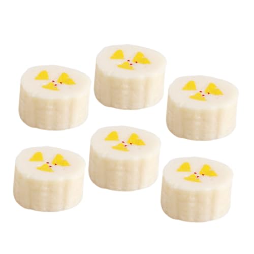 KONTONTY Gefälschte Bananenscheiben 6er-Pack PVC-bananenmodelle Dekorative Früchte Für Die Party Zu Hause KONTONTY Gefälschte Bananenscheiben 6er-Pack PVC-bananenmodelle Dekorative Früchte Für Die Party Zu Hause von KONTONTY
