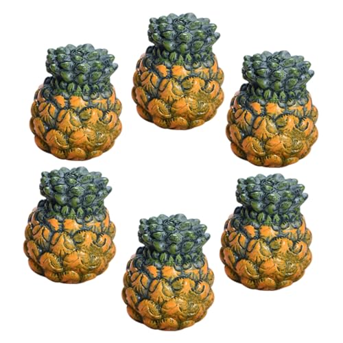 KONTONTY Künstliche Ananas Modell 6 Stücke Realistische Simulation Obst Mini Decor Für Puppenhaus Lehre KONTONTY Künstliche Ananas Modell 6 Stücke Realistische Simulation Obst Mini Decor Für Puppenhaus Lehre von KONTONTY