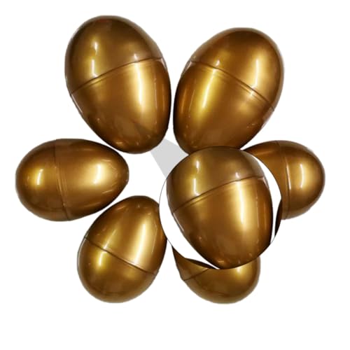 KONTONTY 6St goldene Eier kinder ostereier fillable easter eggs Ostern Requisiten Osterpartyzubehör spielzeuge deko osterparty gefallen leere Eierschalen Pilz Korb Kunsthandwerk schmücken von KONTONTY