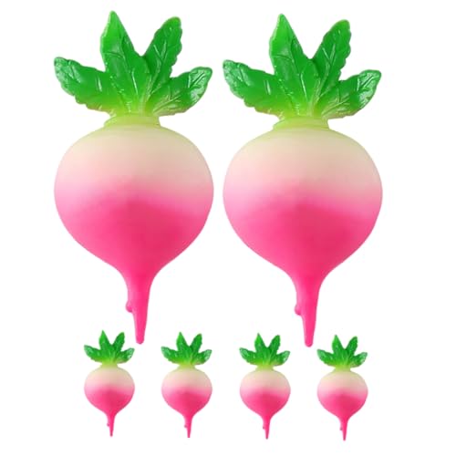 KONTONTY 6 Stücke Lebensechte Künstliche Rettich Modelle Für Küche Decor Realistische Harz Gemüse Prop KONTONTY 6 Stücke Lebensechte Künstliche Rettich Modelle Für Küche Decor Realistische Harz Gemüse Prop von KONTONTY