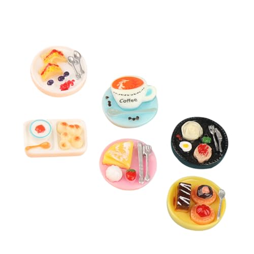 KONTONTY 6 Stücke Miniatur Lebensmittel Modelle Kaffee Ornament Set Harz Pretend Play Küche Zubehör KONTONTY 6 Stücke Miniatur Lebensmittel Modelle Kaffee Ornament Set Harz Pretend Play Küche Zubehör von KONTONTY