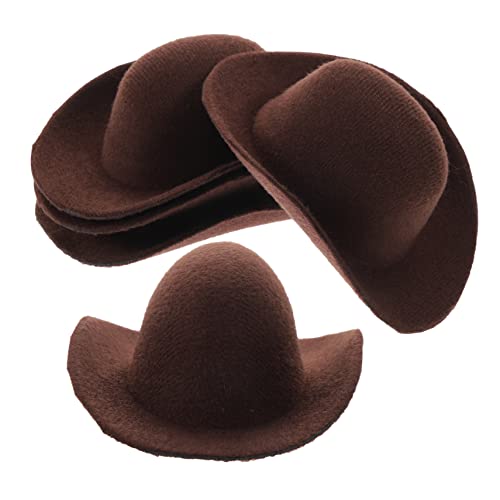 KONTONTY 6 Stück Mini-westernhüte Für Puppen Cowgirl-Hut Spielzeug Brautparty-Dekorationen Miniatur-Hut Puppen-anziehzubehör Hüte Zum Basteln von KONTONTY