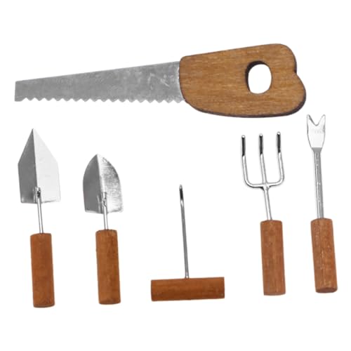 KONTONTY Set Mit 6 Miniatur-gartengeräten Für Das Feen-puppenhaus. Realistische Mini-Werkzeuge Für Jungen Und Mädchen Zum Fantasievollen Spielen Landschaftsdekor. von KONTONTY