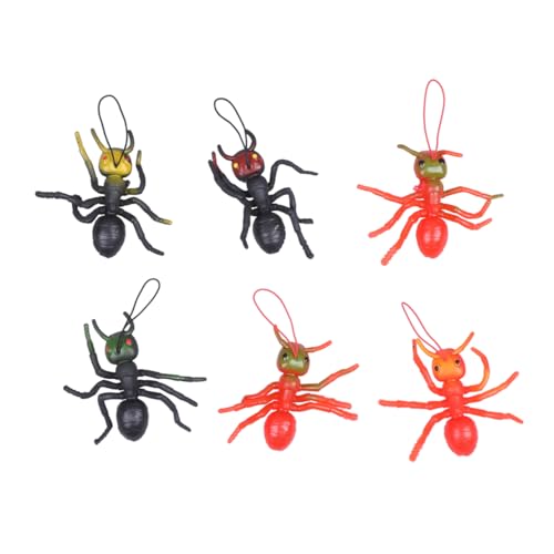 KONTONTY 6St künstliche Insektenstütze Halloween Scherzartikel lustige Scherzartikel knifflige Requisiten kniffliges Spielzeug Spielzeuge Simulations-Ameisenspielzeug weiches Gummi Modell von KONTONTY