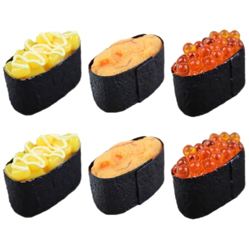 KONTONTY Simulation Sushi Modell Set 6-teilig Onigiri Für Jungen Und Mädchen Japanische Sushi Spiel Für Home Decor KONTONTY Simulation Sushi Modell Set 6-teilig Onigiri Für Jungen Und Mädchen Japanische Sushi Spiel Für Home Decor von KONTONTY