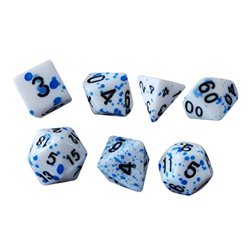 KONTONTY Würfel Unregelmäßige Punkte 7-teiliges Würfelset Für Rollenspiele Dekorativ Für Halloween-themenveranstaltungen von KONTONTY