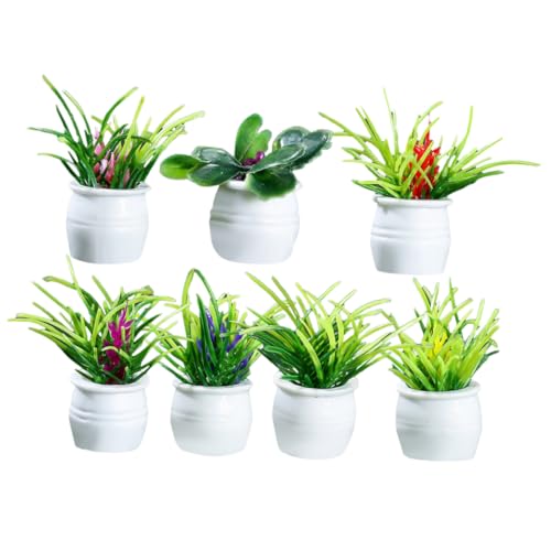 KONTONTY 7Stücke Bonsai Vasen für Puppenhaus Dekoration Künstliche Topfpflanzen für Märchenwelten für DIY Puppenhäuser und Fotografie Requisiten KONTONTY 7Stücke Bonsai Vasen für Puppenhaus Dekoration Künstliche Topfpflanzen für Märchenwelten für DIY Puppenhäuser und Fotografie Requisiten von KONTONTY