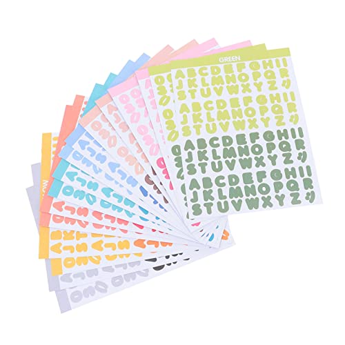 KONTONTY Bezaubernde Buchstabenaufkleber – 8 Bögen Vielseitig Verwendbar Für Scrapbook Planer Bastelprojekte von KONTONTY