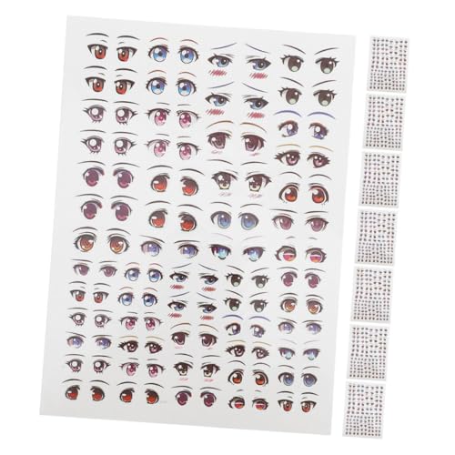 KONTONTY 8 Blatt Selbstklebende Augen für Puppenbau Kreative Gesichtsdekorationen für Bastelprojekte Harz KONTONTY 8 Blatt Selbstklebende Augen für Puppenbau Kreative Gesichtsdekorationen für Bastelprojekte Harz von KONTONTY