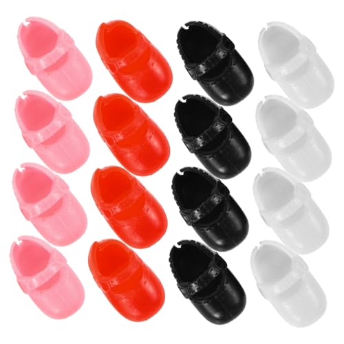 KONTONTY 8 Paare Miniaturisierte Puppenschuhe Niedliche Flache Schuhe für Große Puppen Schwarz Rot Weiß und Perfektes Zubehör für Puppenhäuser und Miniaturen KONTONTY 8 Paare Miniaturisierte Puppenschuhe Niedliche Flache Schuhe für Große Puppen Schwarz Rot Weiß und Perfektes Zubehör für Puppenhäuser und Miniaturen von KONTONTY