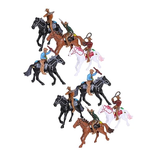 KONTONTY 8 Stück Cowboy bauernhofspielzeug Farm Pferde Dekoration Mikrolandschaft Dekoration bastelzeug Reiterfiguren Modelle gefälschtes menschliches Modell Mikromodelle Plastik KONTONTY 8 Stück Cowboy bauernhofspielzeug Farm Pferde Dekoration Mikrolandschaft Dekoration bastelzeug Reiterfiguren Modelle gefälschtes menschliches Modell Mikromodelle Plastik von KONTONTY